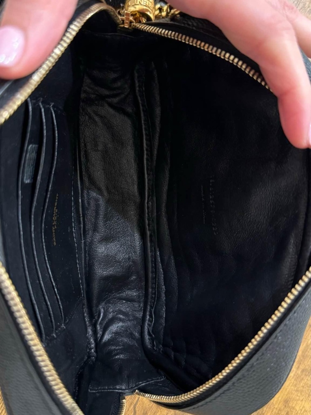 Saint Laurent Black Crossbody Gold Hardware. Mini Lou Bag In Quilted Leather - Picture 3 of 5